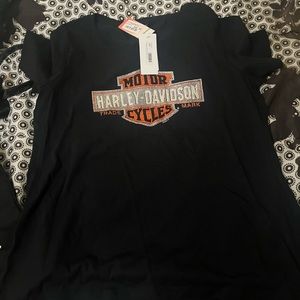 Harley Davidson rhinestone top
